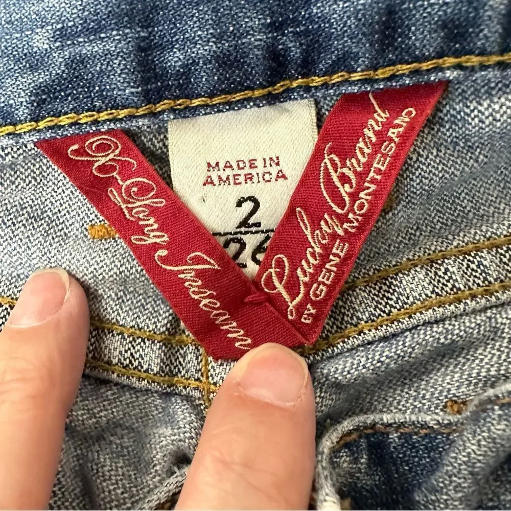 Lucky Brand Maui Meggie Jean Med Wash Women's Size 2/26 Raw Hem - Picture 12 of 14